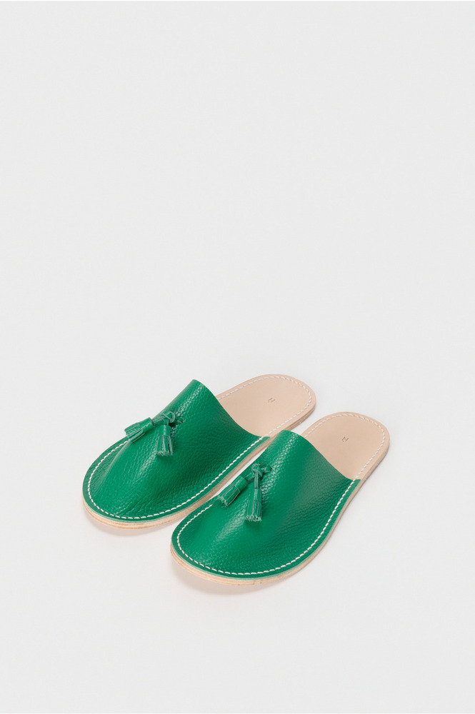 leather slipper 詳細画像 green 