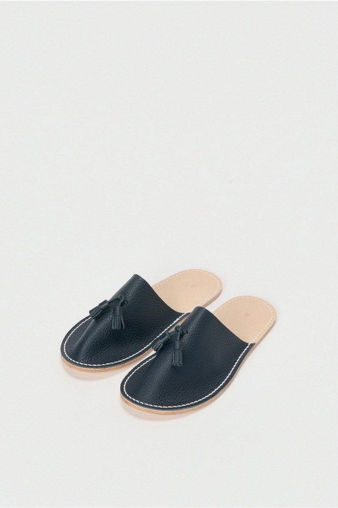 leather slipper 詳細画像 navy 