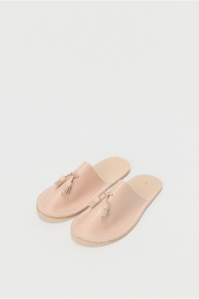 leather slipper 詳細画像 salmon pink 