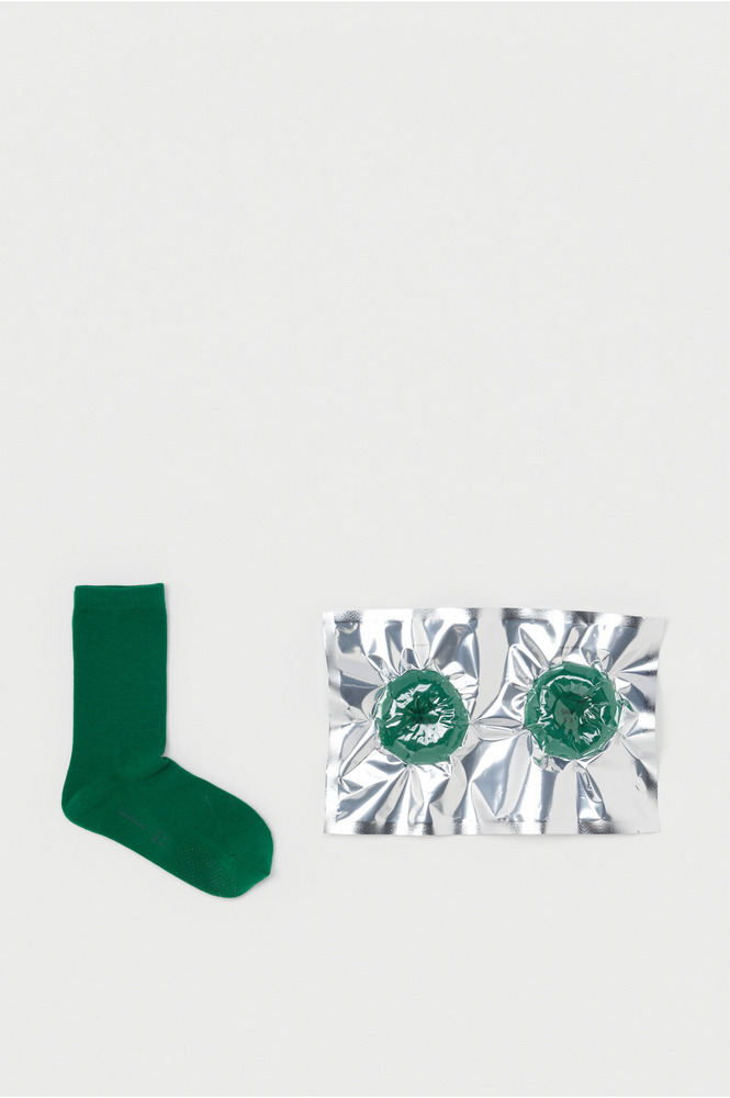 safe socks with dot 詳細画像 green 