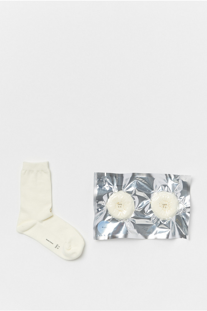 safe socks with dot 詳細画像 white 