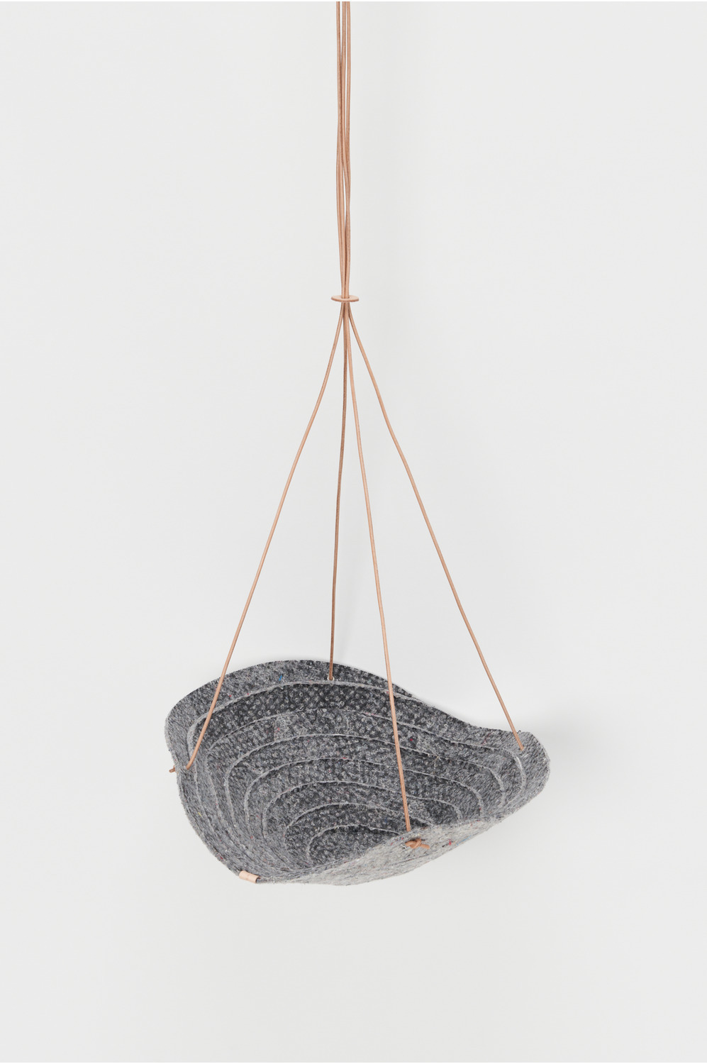 Recycled felt) hanging basket big 詳細画像 mix gray/natural 1