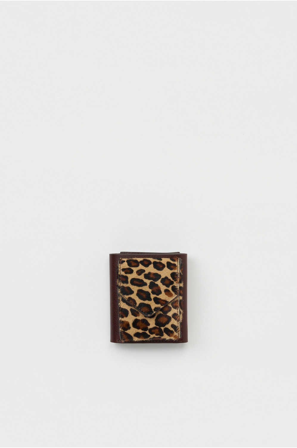 trifold wallet 詳細画像 dark brown/leopard 1