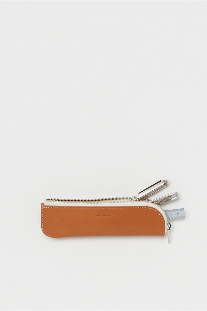 L zip pen case 詳細画像 brown 2