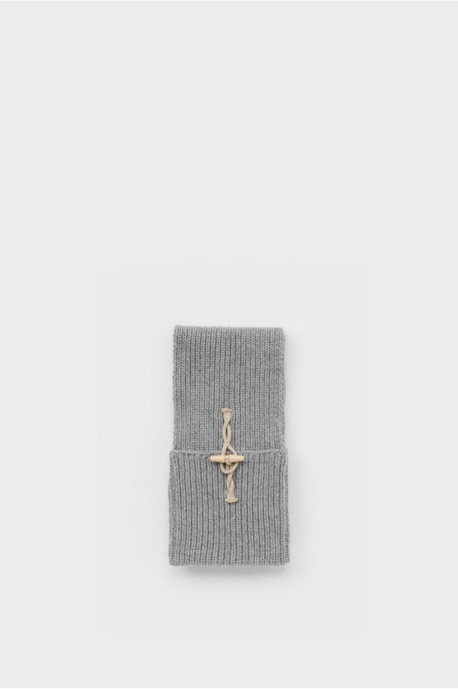 knitted pocket scarf 詳細画像 gray 2