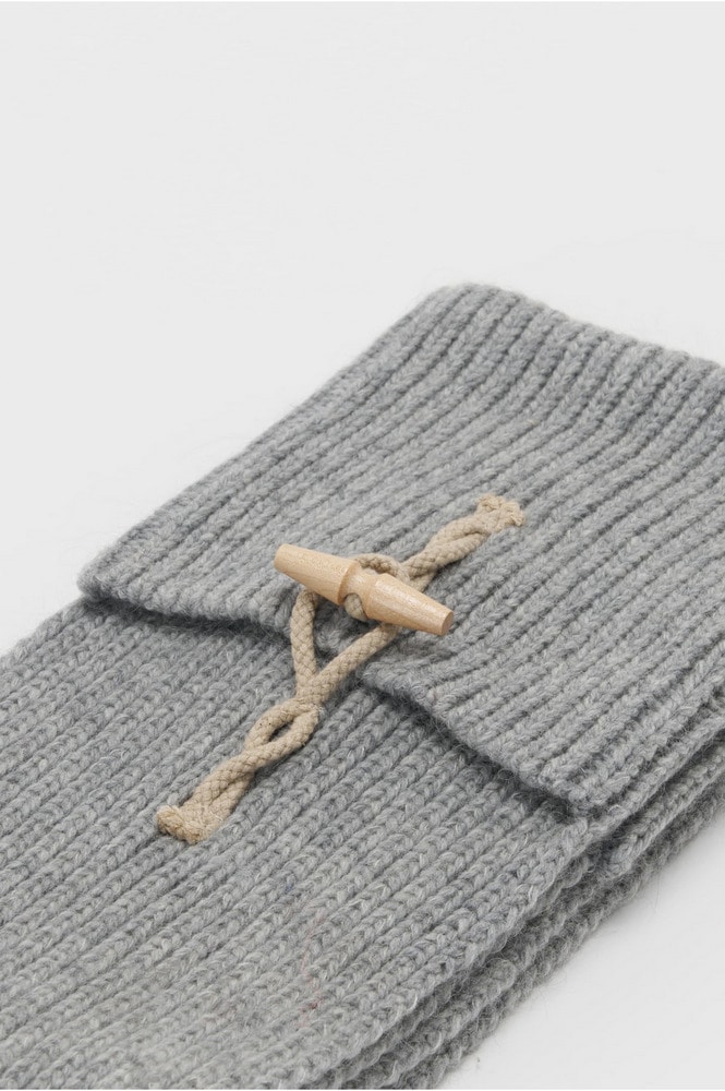 knitted pocket scarf 詳細画像 gray 3