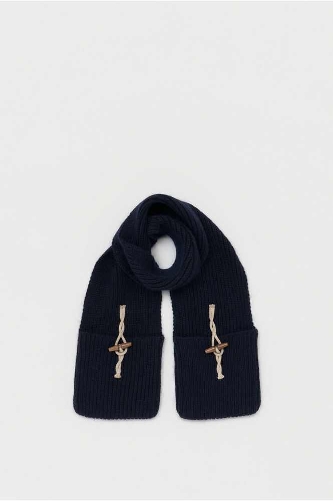 knitted pocket scarf 詳細画像 navy 