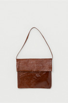 patent horse flap shoulder bag big 詳細画像