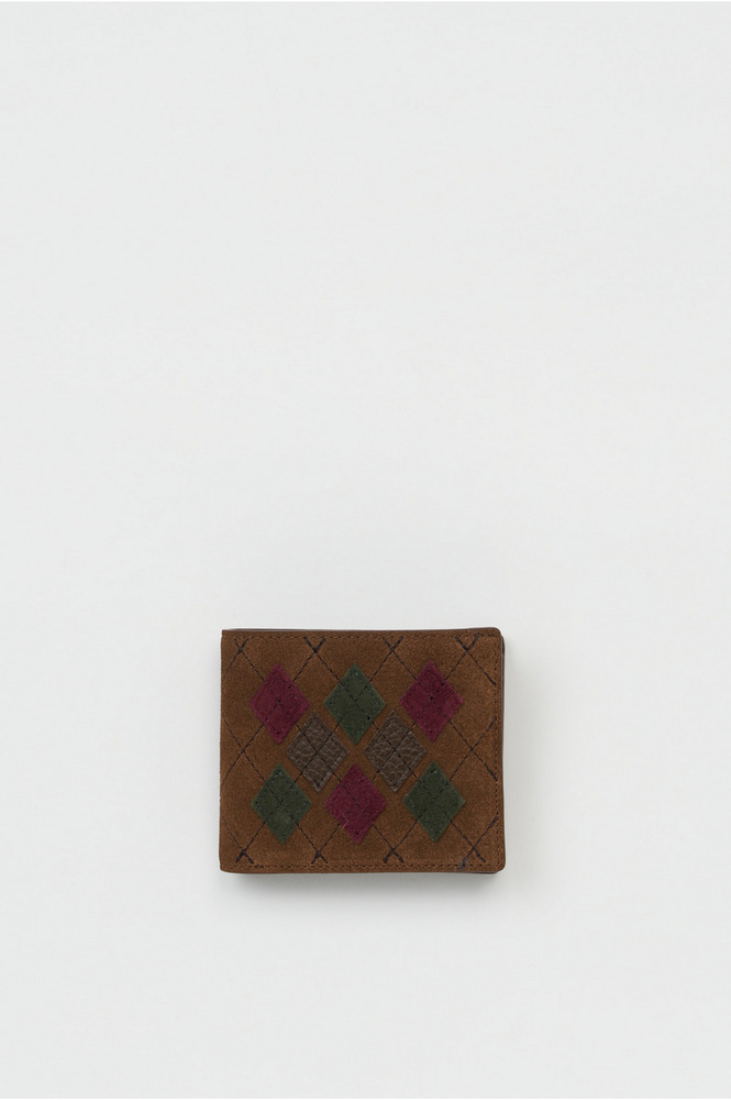 argyle half folded wallet 詳細画像 argyle brown 