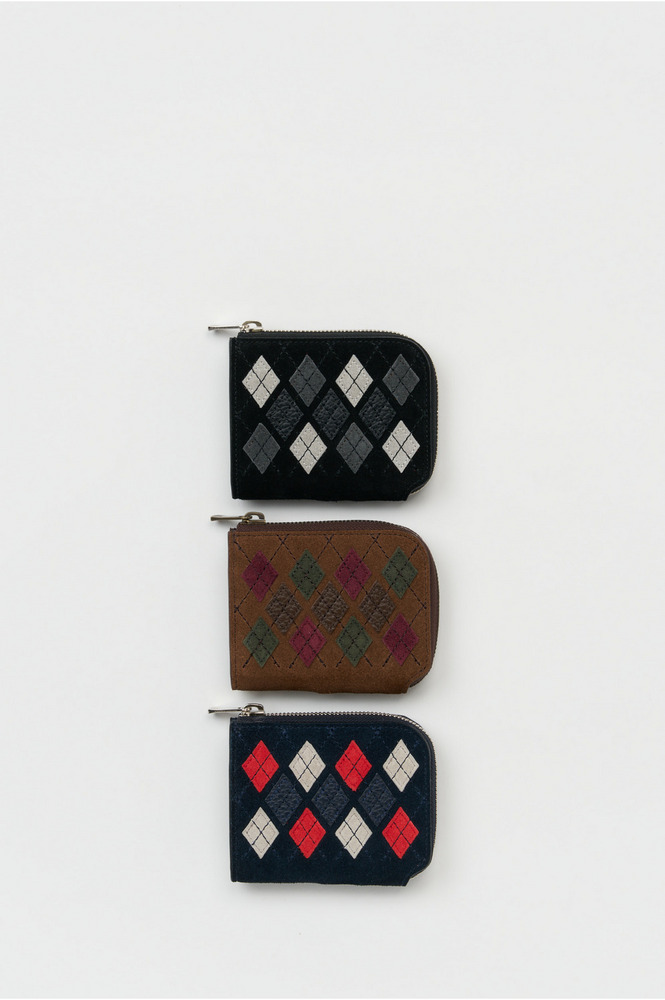 argyle L wallet 詳細画像 argyle navy 3