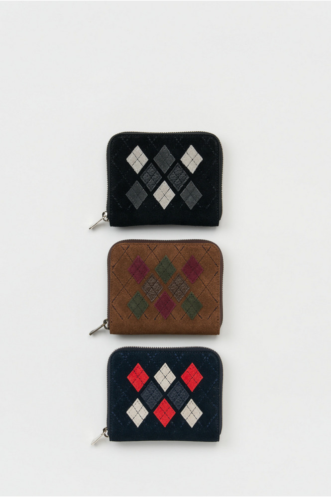 argyle square zip purse 詳細画像 argyle navy 2