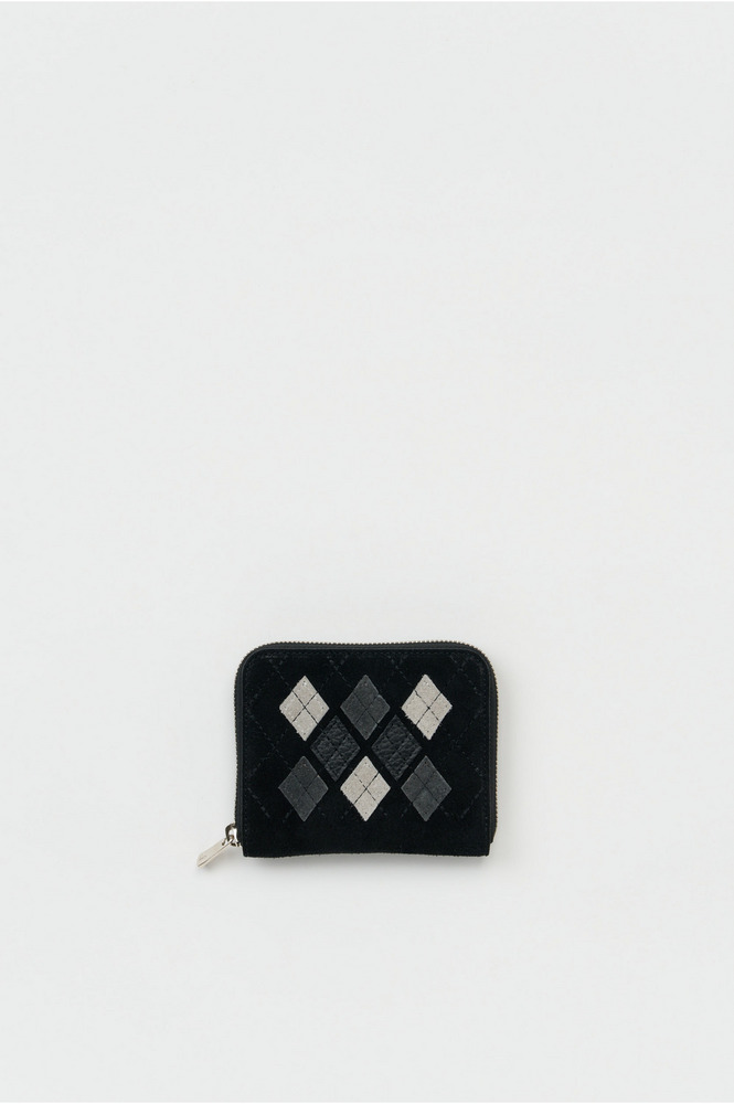 argyle square zip purse 詳細画像 argyle black 