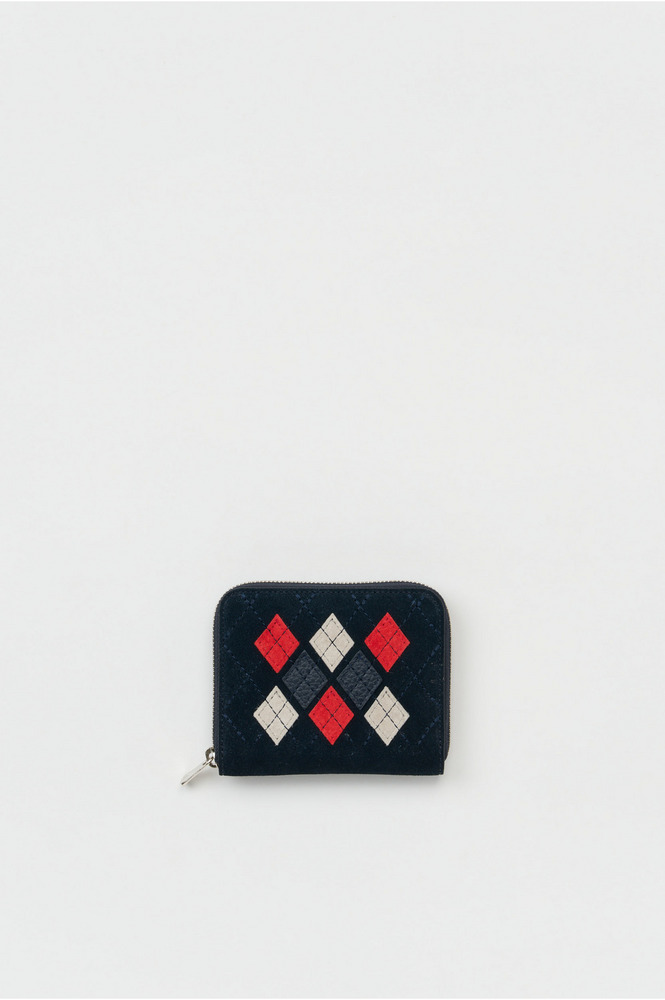 argyle square zip purse 詳細画像 argyle navy 