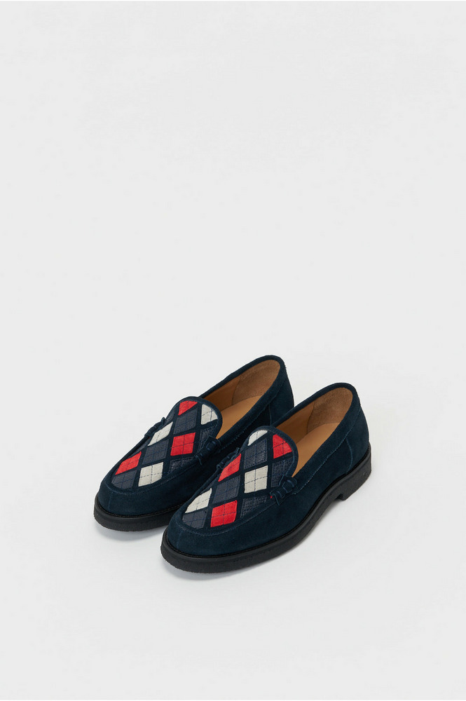 argyle loafer 詳細画像 argyle navy 