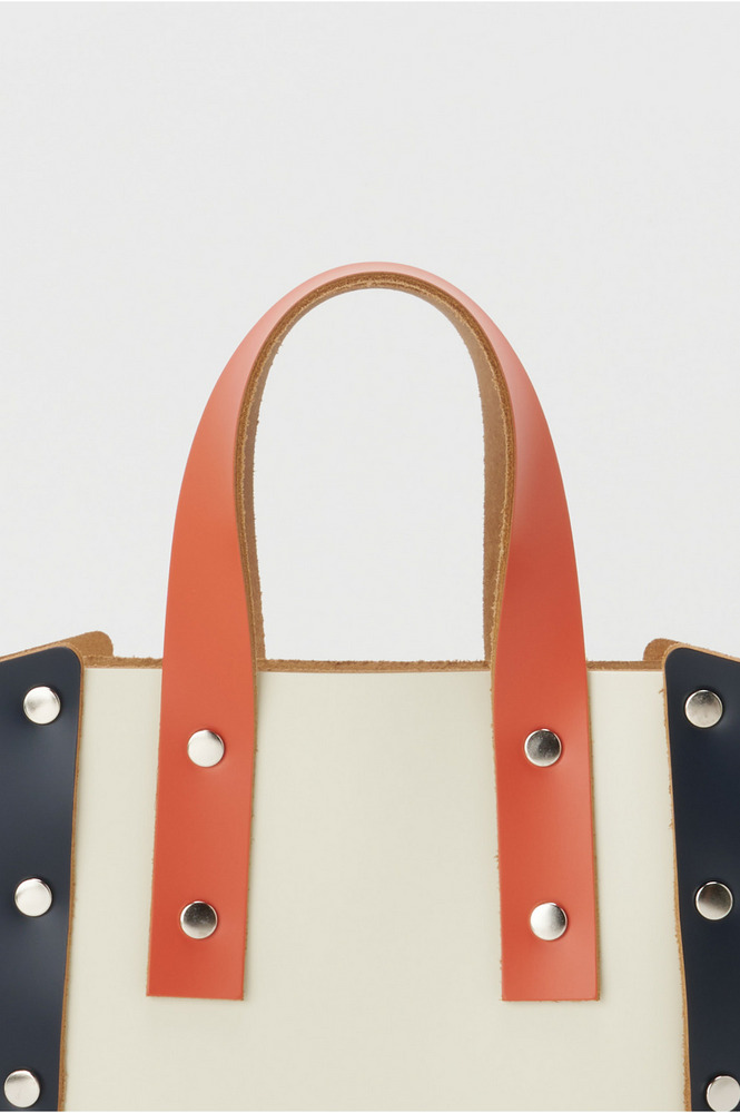 your choice /// assemble hand bag wide S 詳細画像 white/navy/orange 1