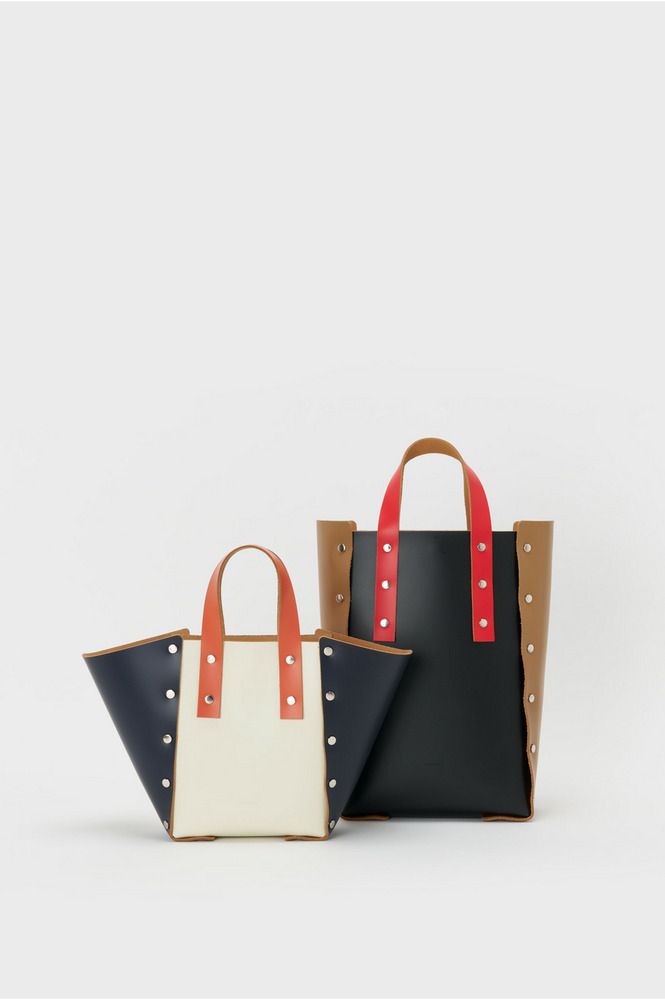 your choice /// assemble hand bag wide S 詳細画像 white/navy/orange 2