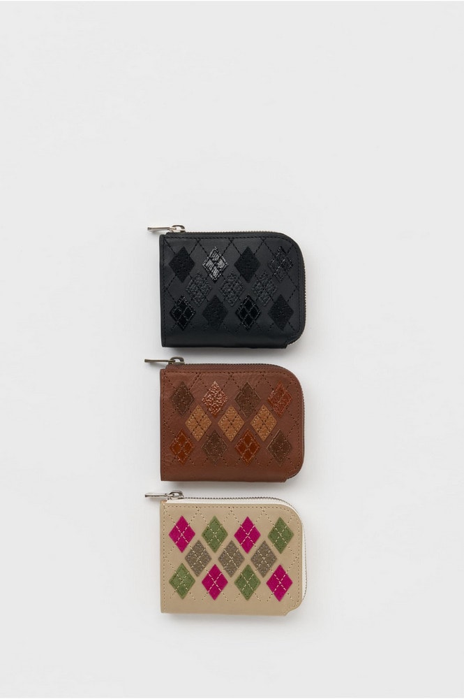 argyle L wallet 詳細画像 argyle beige 3