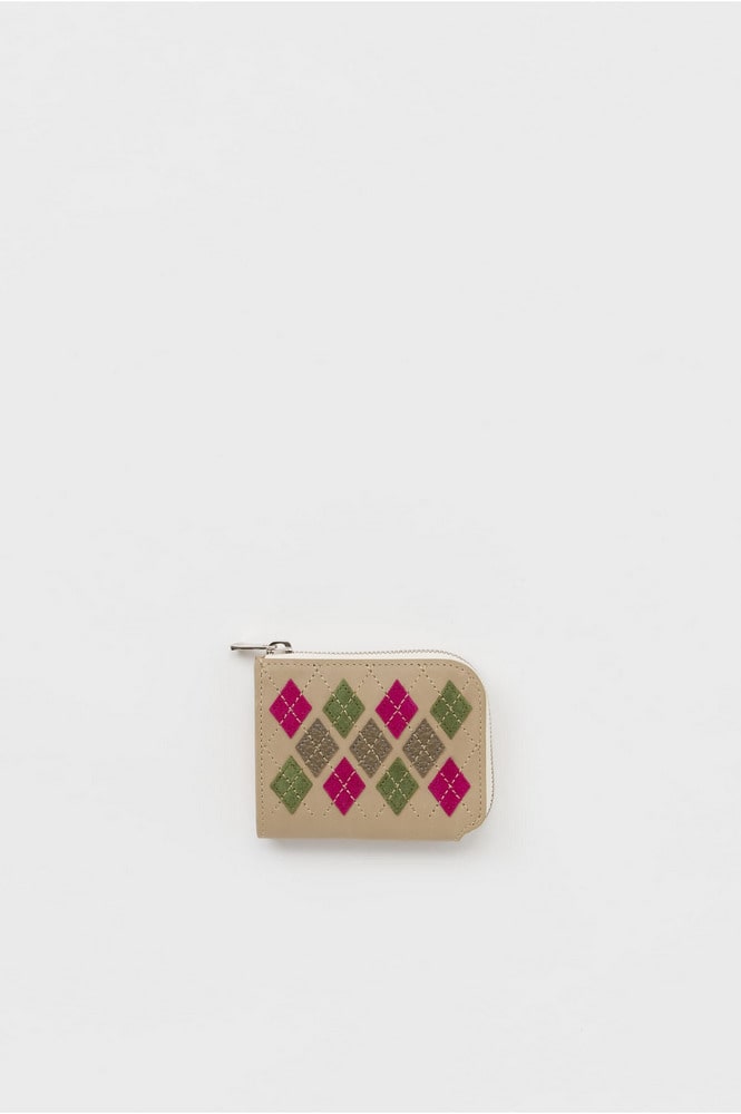 argyle L wallet 詳細画像 argyle beige 