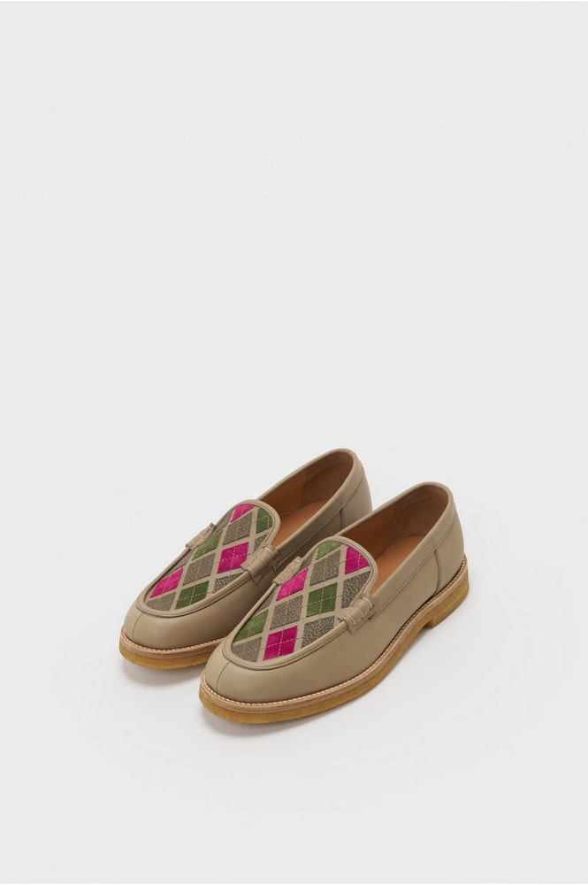 argyle loafer 詳細画像 argyle beige 