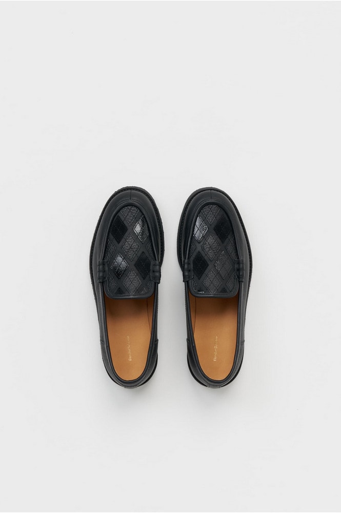 argyle loafer 詳細画像 argyle black 3