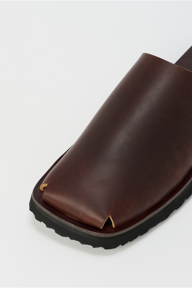 house made ///square mule 詳細画像 waxed dark brown 3
